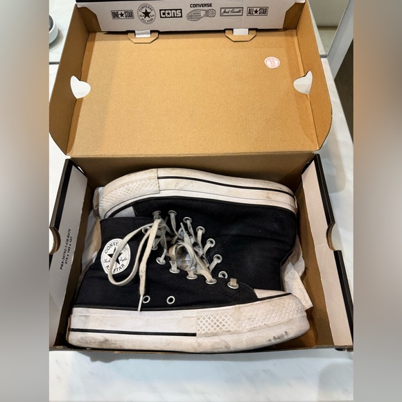 Chuck Taylor All Star EVA Lift Canvas Platform big kids size 5 - Picture 1 of 6